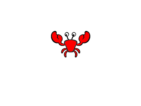 目が動くCrab
