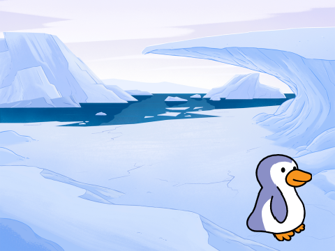 penguin walking very good