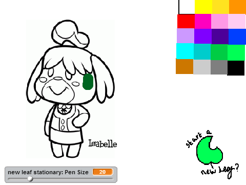 animal crossing the movie -colouring book