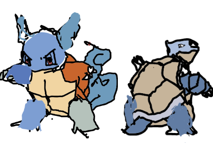 BLastoise and wartortle