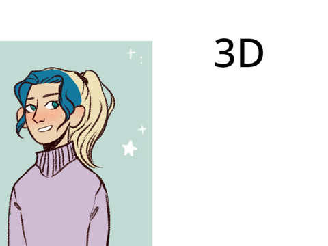 Add an oc and i'll make it 3D remix