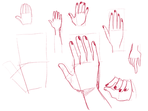 how i draw hands (read description)