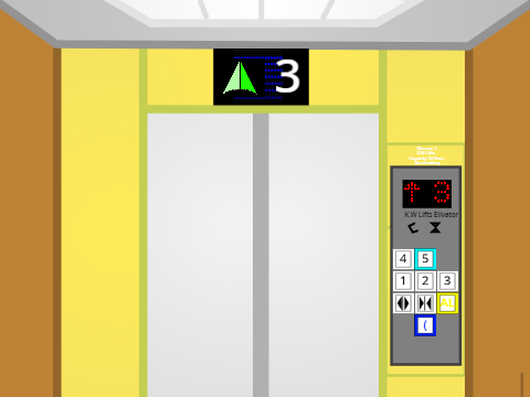 Ride the automatic KW Lifts elevator in New Arbet Kiriakonestön