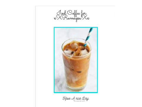 Iced Coffee for xXRumaysaXx