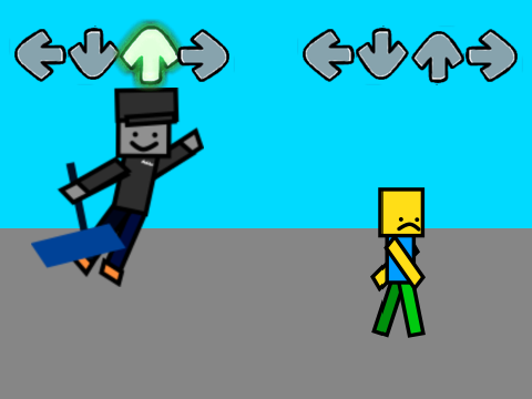 Confronting yourself but its roblox and a noob
