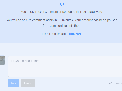 I GOT BANNED FROM COMMENTING FOR NO REASON!