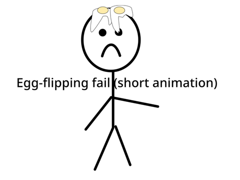 Egg-flipping fail (short animation)