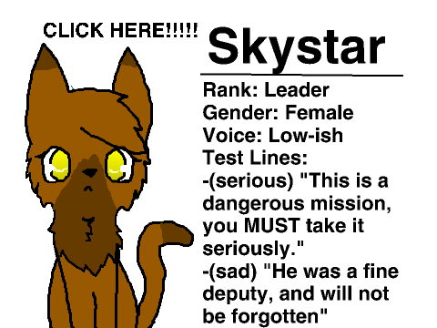 Warriors: Hidden Shadows- Auditions for Skystar