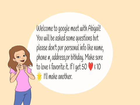 Google Meet with Abigail