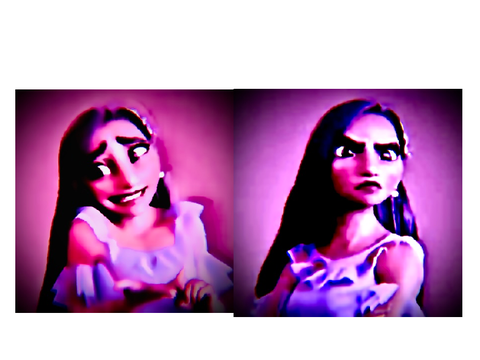 Two edited pictures of Isabela