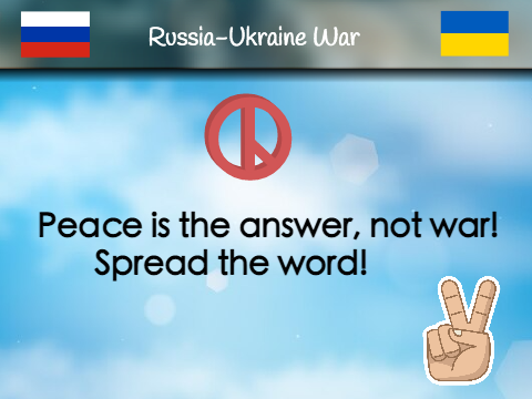 Peace is the answer, not war! Spread the word! #Stories #All remix
