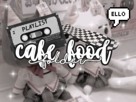 ♡ cafe food folder 