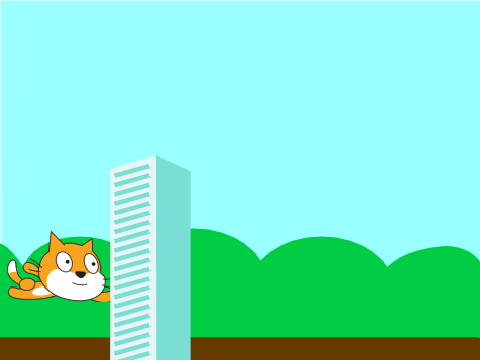 Vliegende Cat VS Bewegende Gebouwen