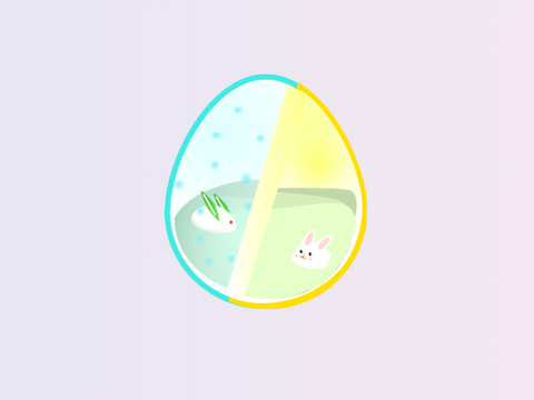 two rabbits/2匹のウサギ