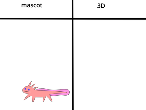 MAKE THWE AXOLOTWL NJOW 3D!!!!!!!!!!!
