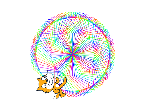 SCRATCH CATS DRAWING