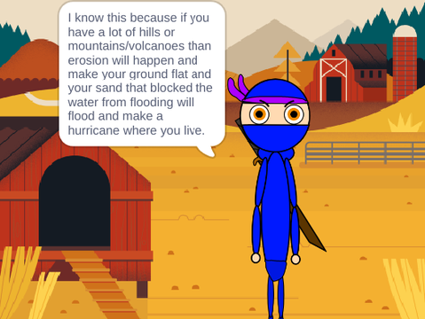 Warning a hurricane could be coming./school project/