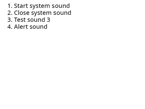 OS sound example