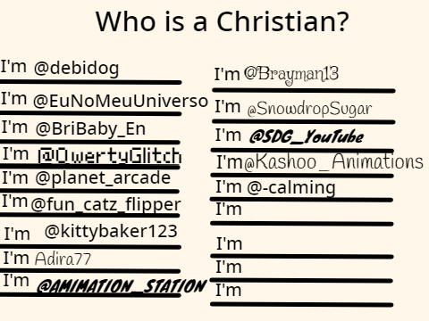 I am Christian!