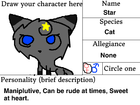 Startouched RPG- Sign up sheet: Star