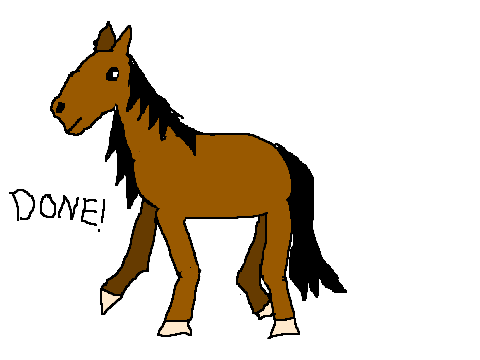 How to draw a horse