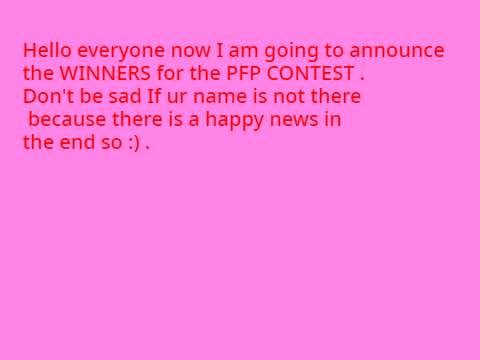 Result for the pfp contest 