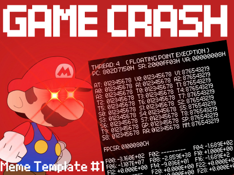 Meme Template #1: [Insert Action Here] Crashes Paper Mario remix