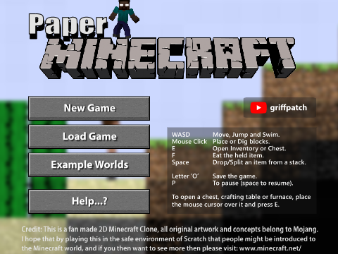 Paper Minecraft Herobrine is watching 2.0