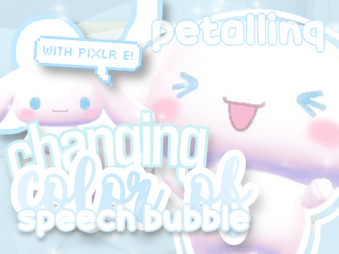 ✿ changing color of speech bubble tutorial ꒦꒷
