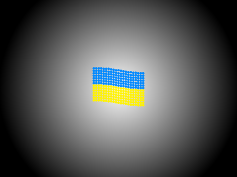 100% pen Ukrainian flag 