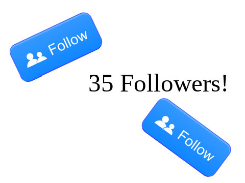 35 Followers!!!