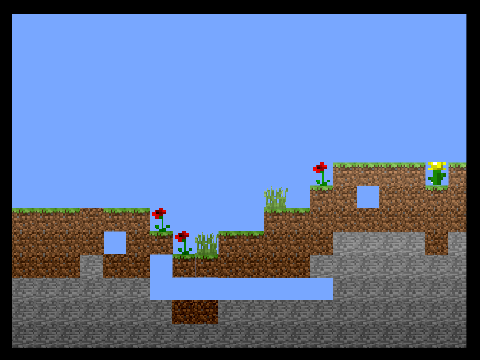 2D Minecraft Editor With Random World Generation