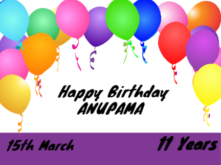 Happy Birthday Anupama