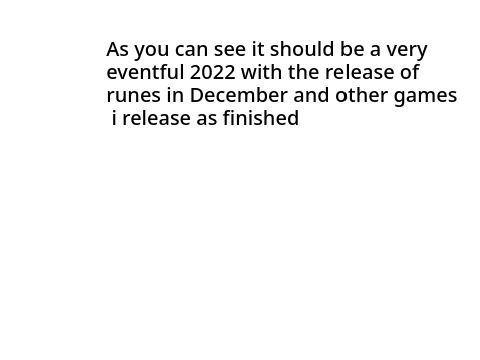 Dev update