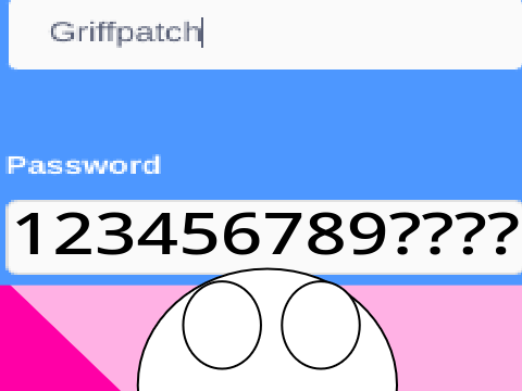 Griffpatch's Password Comfirmed