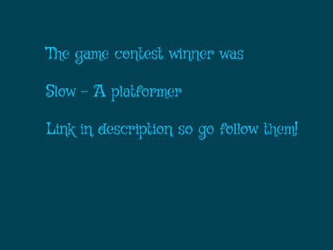 GAME CONTEST WINNER!!