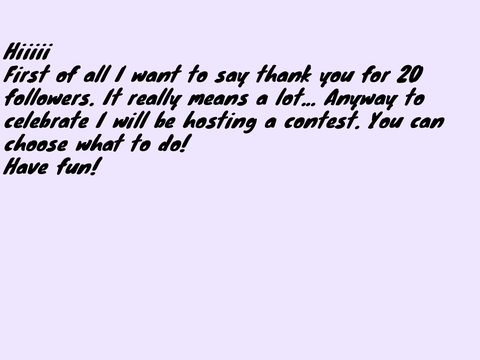 20+ Followers Conest!