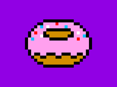 Donut pixel art