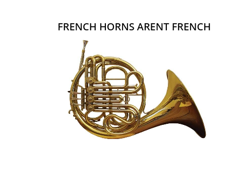 french horns arent french