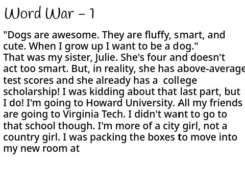 word war 1