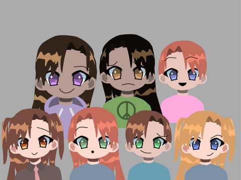 anime characters i made! remix