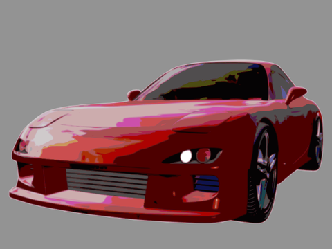 RX-7 Vector car image 車 ベクター　素材