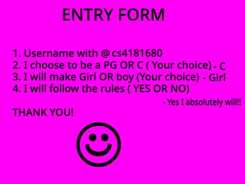 PFP contest entry form