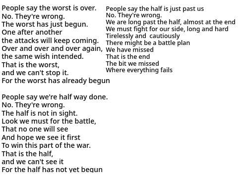 the worst is over - poem