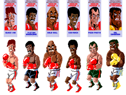 Punch-Out!! (Arcade) All Character Sprites