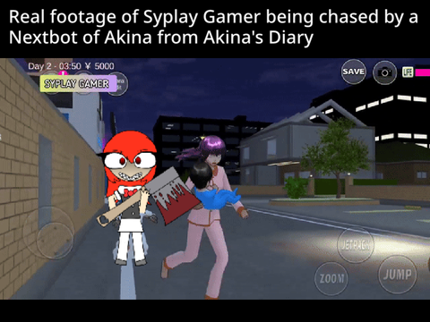 Syplay gets chased by Akina Nextbot real