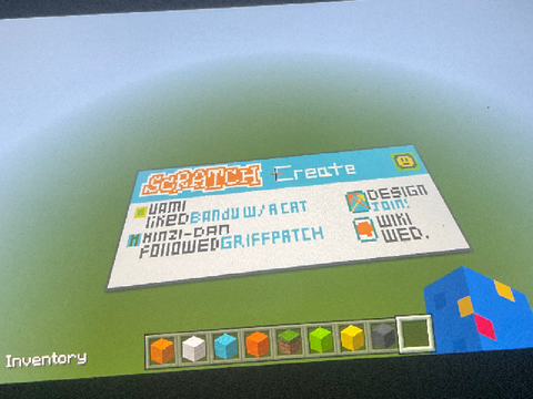 Scratch Homepage in Minecraft