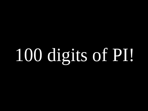 100 digits of PI|| Game
