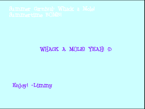 Summer Carnival: Whack-a-Mole!!