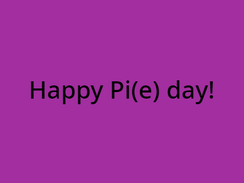 Happy Pi(e) day!